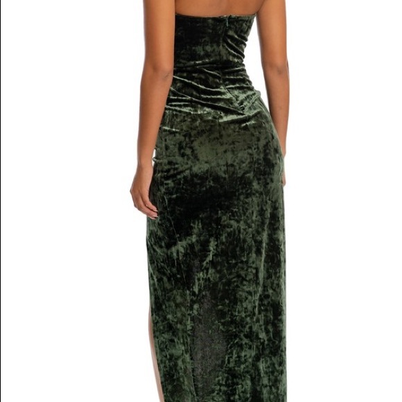 Hunter Green Velvet Maxi Dress - Picture 7 of 7